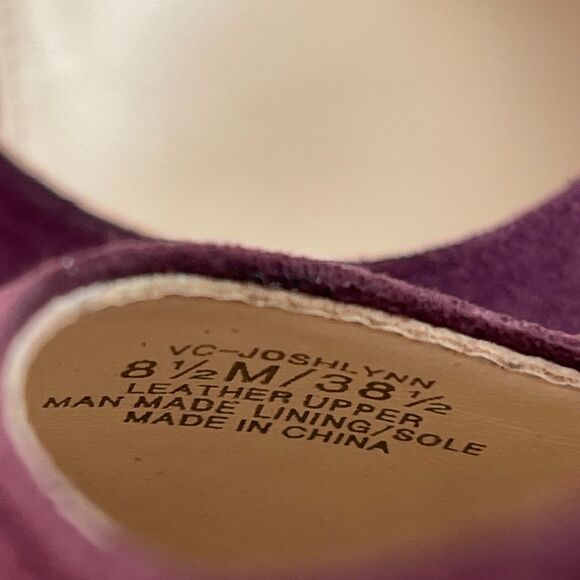 Vince Camuto Women's Joshlynn Mary Jane Pumps 8.5M Burgundy Suede Platform Heels - Picture 11 of 12